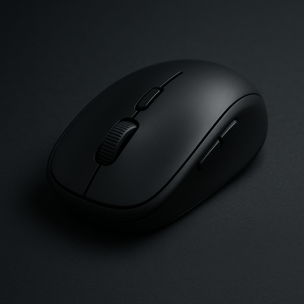 Wireless Bluetooth and wired optical mouse black color