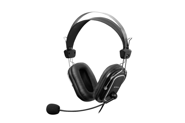 A4Tech HU-50 USB Stereo Headset with 40 mm Drivers, USB Plug, In-Line Volume Control