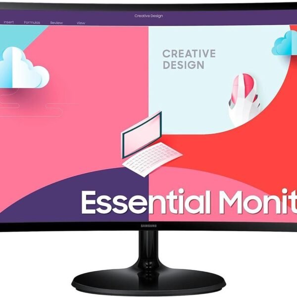 Samsung LS24C360EAMXUE 24-inch Curved FHD VA Monitor with 75Hz Refresh Rate