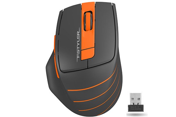 A4Tech FG30 / FG30S 2.4GHz Wireless Mouse, Optical Sensor, 3-Level DPI (1200/1600/2000), 6 Buttons, Right-Handed