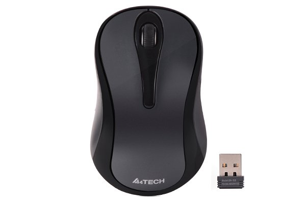 A4Tech G3-280NS 2.4GHz Wireless Mouse, Silent Click Version, 1200 DPI, Symmetric Design