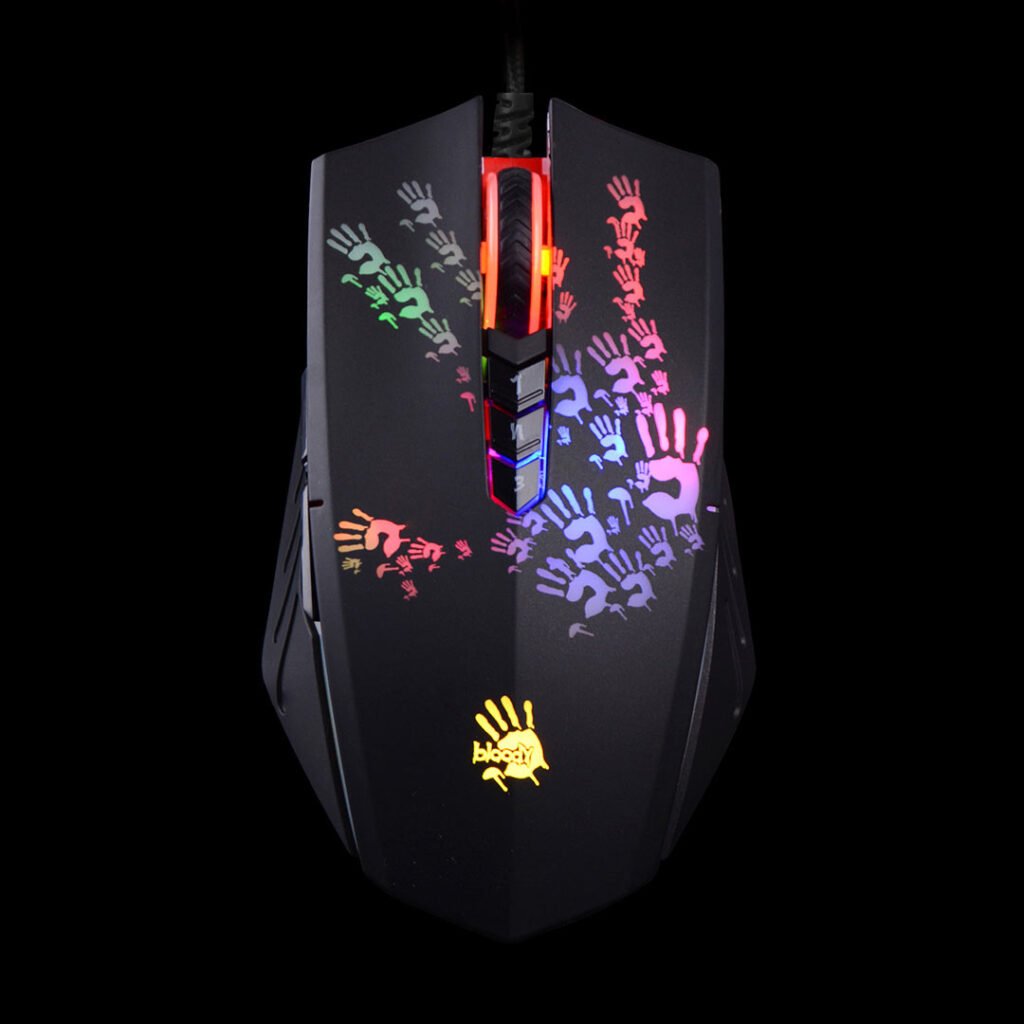 Bloody A60 Light Strike Gaming Mouse with Adjustable DPI and RGB Backlight