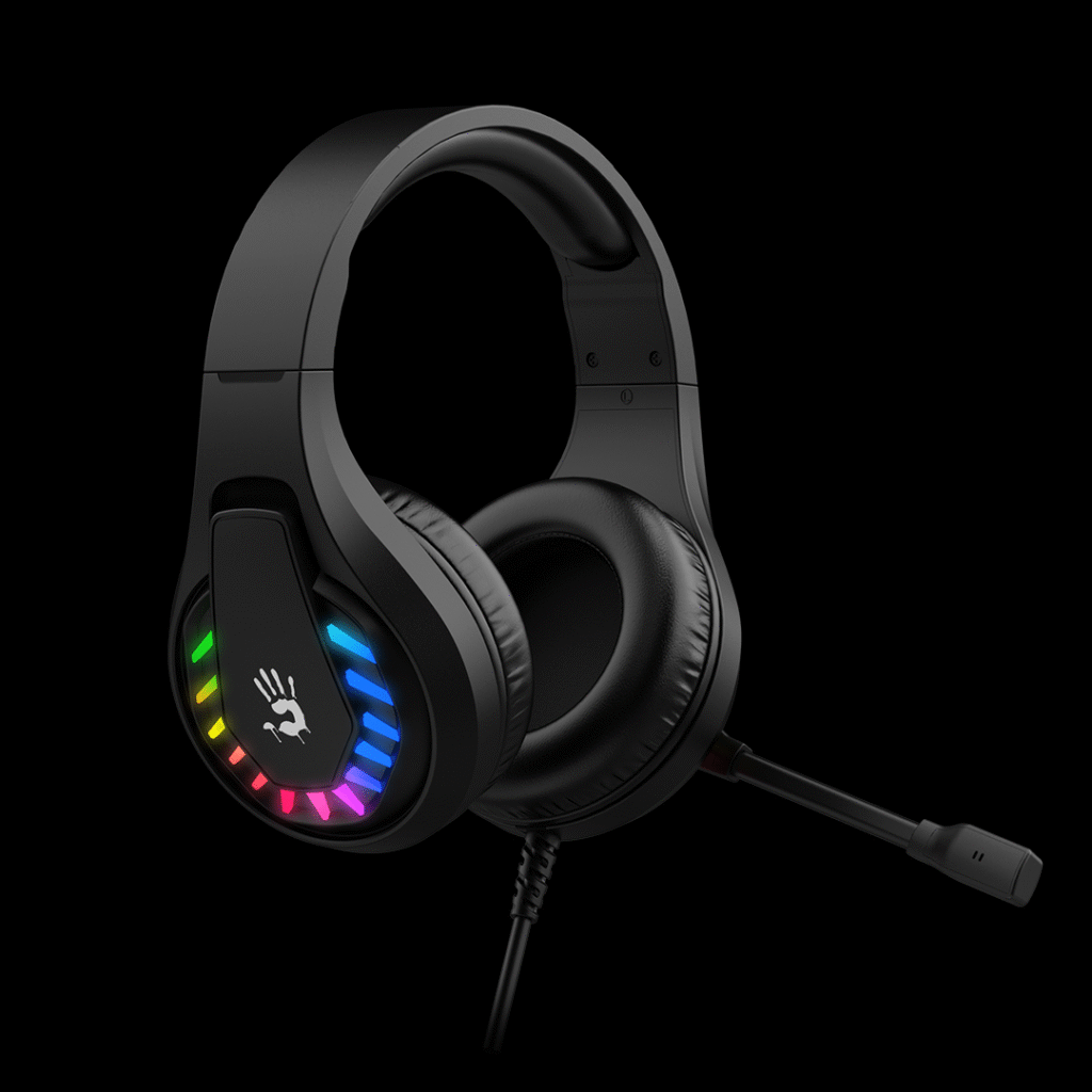 Bloody G230 Virtual 7.1 Surround Sound Gaming Headset with RGB Lighting, 50mm Drivers, and Noise Cancelling Mic
