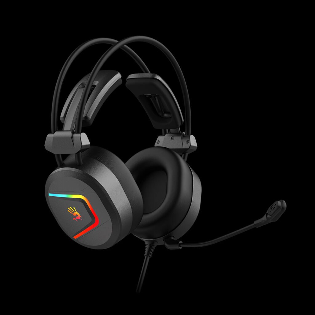 Bloody MC750 Black RGB USB Gaming Headset with Active Noise Cancellation and RGB Lighting