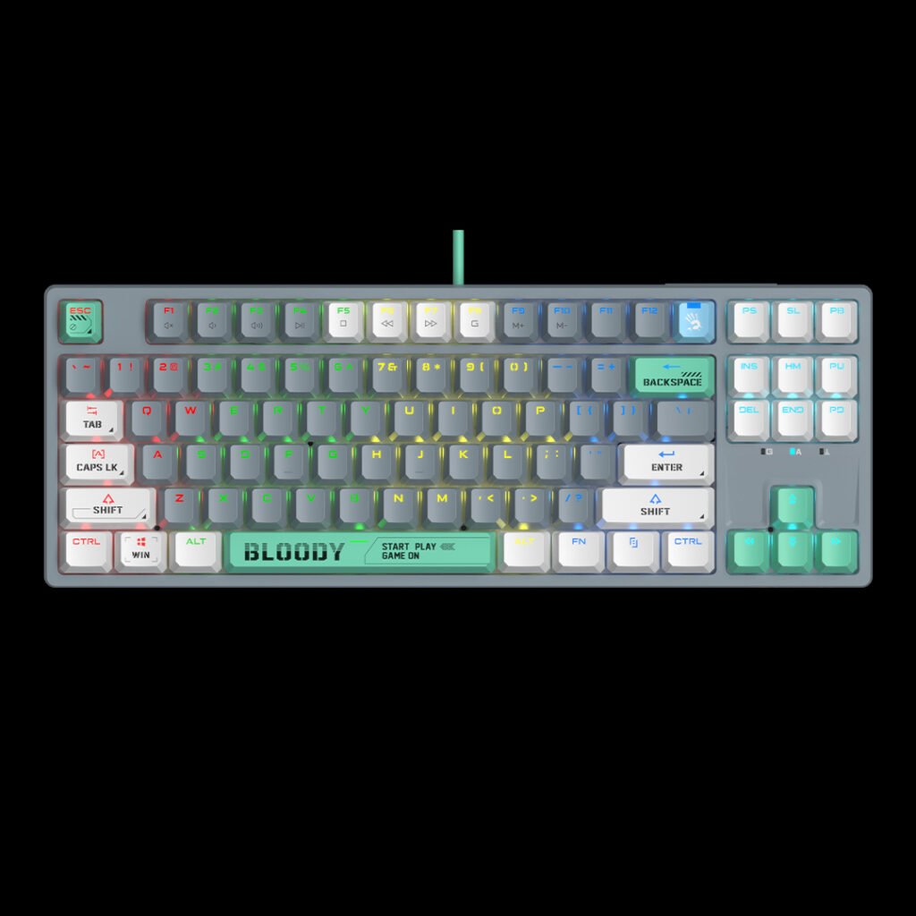 Bloody S87 RGB Mechanical Gaming Keyboard with BLMS Switches and Compact Design
