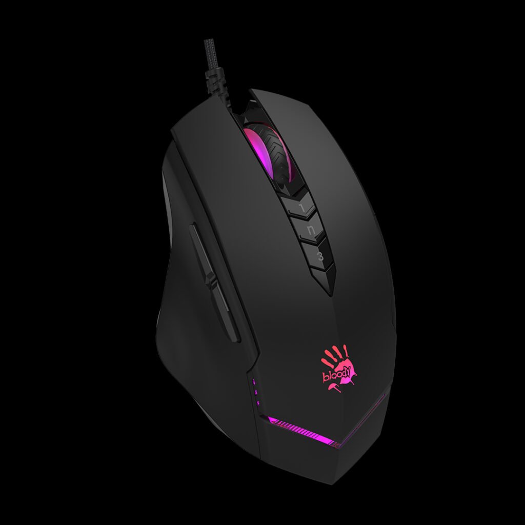 Bloody V8M Max RGB Optical Gaming Mouse with Adjustable DPI and Ergonomic Design
