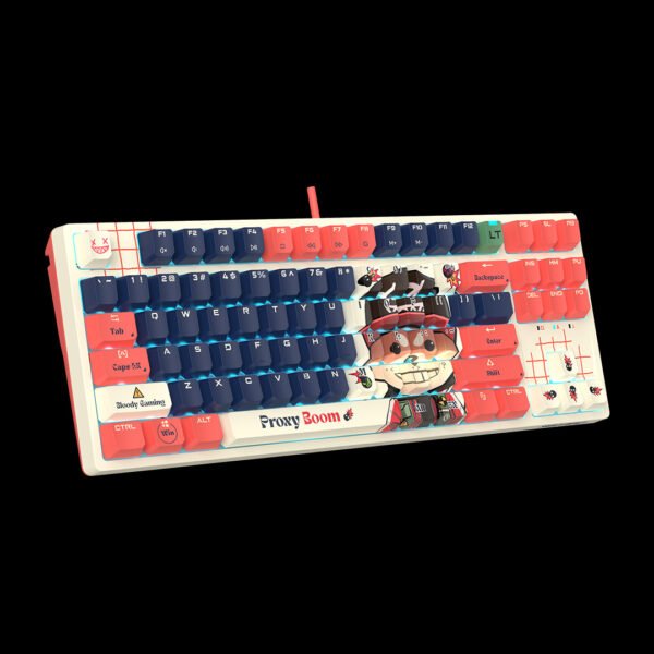 Bloody AT87 Proxy Boom Mechanical Gaming Keyboard with RGB Backlight and Themed Keycaps