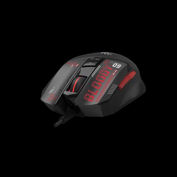 Bloody W60 Max Mini Lightweight RGB Gaming Mouse with Adjustable DPI and Ergonomic Design