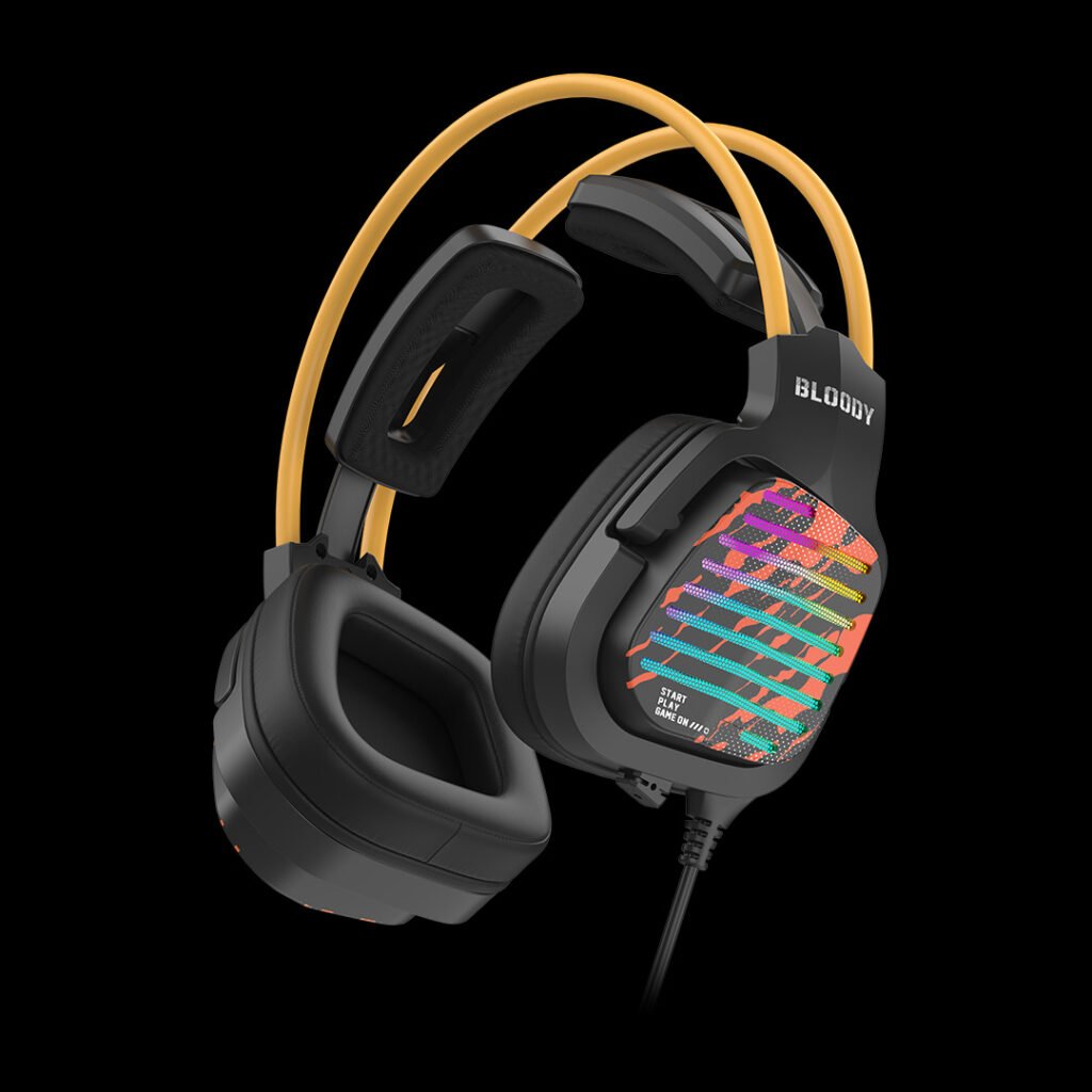 Bloody G565 Gaming Headset with RGB Lighting, Noise Cancelling Mic, and Comfortable Design