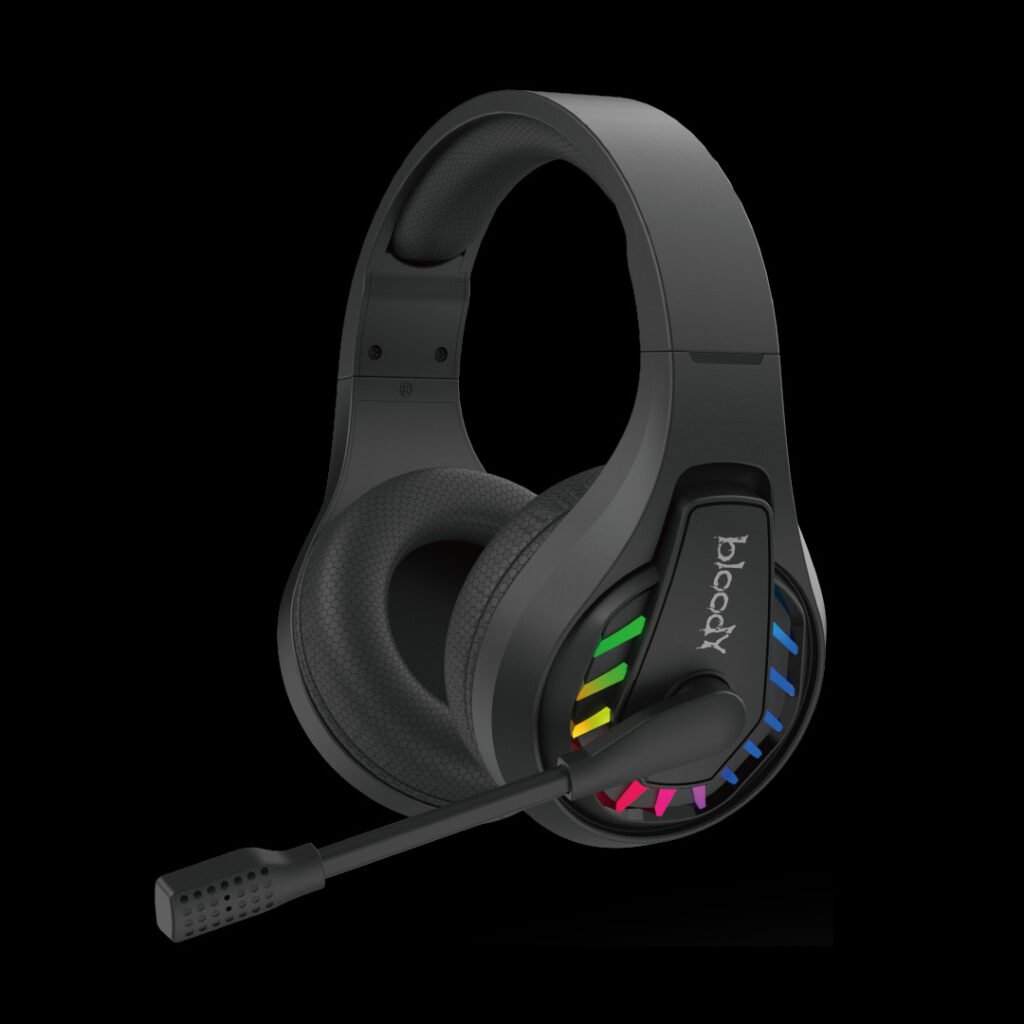 Bloody GR230 Wireless Gaming Headset with RGB Lighting, Noise Cancelling Mic, and Ergonomic Design