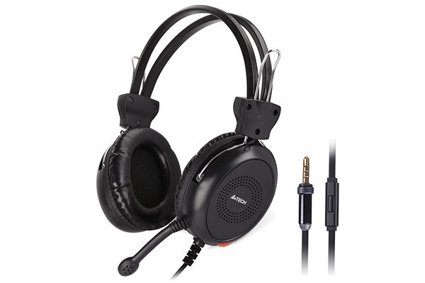 A4Tech HS-30i Stereo Headset with 40 mm Drivers, Adjustable Headband & Inline Volume Control