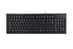 A4Tech KR-85 Wired Keyboard with 12 FN Multimedia Hotkeys, Round Edge Keycaps, Splash Proof Design