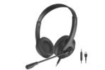 A4Tech FH100U Stereo Wired Headset with 40 mm Drivers, Rotatable Mic, Soft Ear Pads