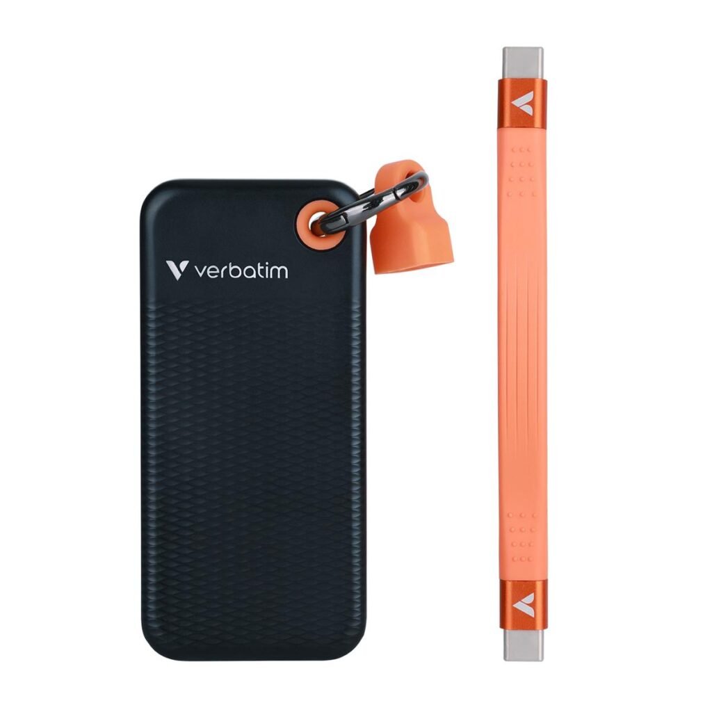 Verbatim 1TB Portable SSD Keyring Design with USB 3.2 Gen 2 and 1000MB/s Speed