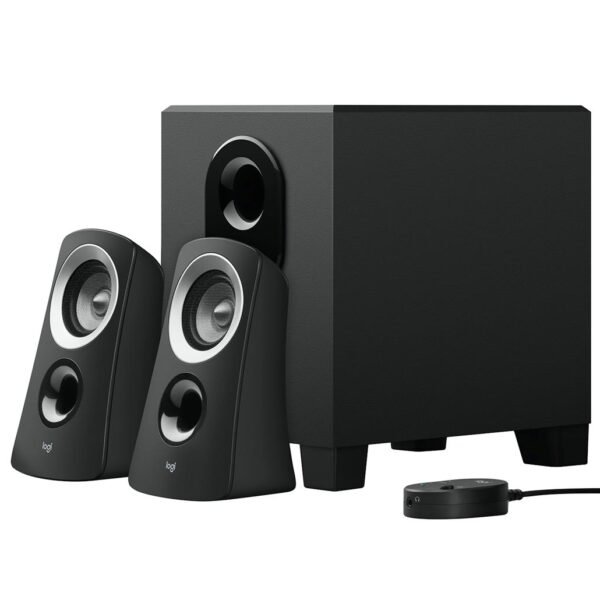 Logitech Z313 2.1 Speaker System with Subwoofer, 50W Peak Power, and 3.5mm Input