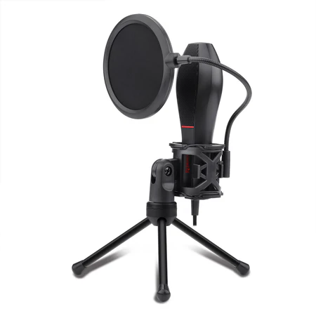 Redragon GM200 USB omnidirectional condenser streaming microphone with tripod stand