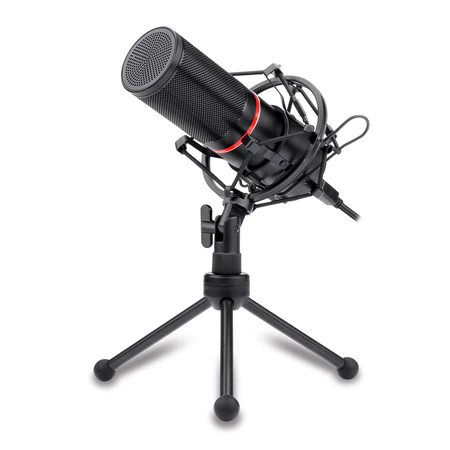 Redragon GM300 USB streaming microphone with cardioid condenser, full-metal body & built-in circle LED