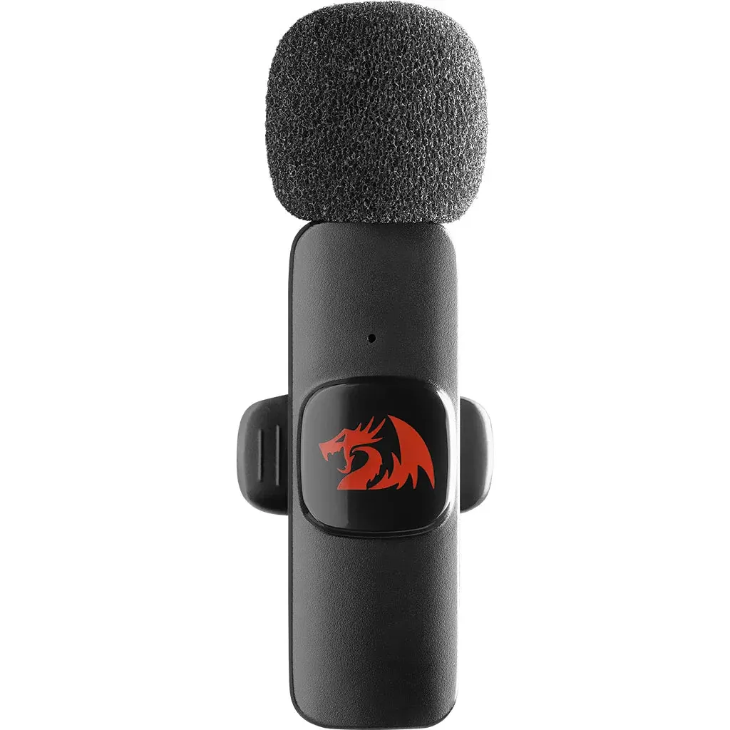 Redragon ATHAN GM93 wireless lavalier mic with ANC, 2.4 GHz, USB-C, low latency